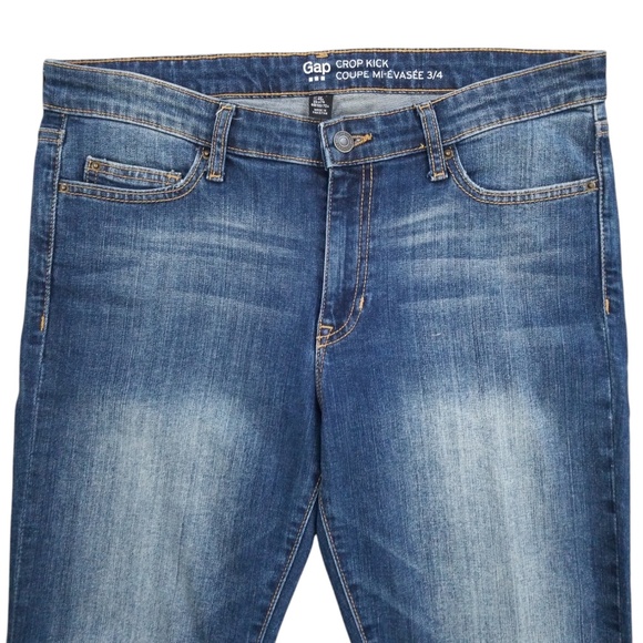 GAP‎ Women's Frayed Hem Crop Kick Jeans Size 8/29 - Picture 4 of 12